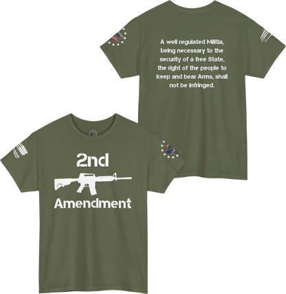 2nd Amendment Support T-Shirt with 2nd Amendment text