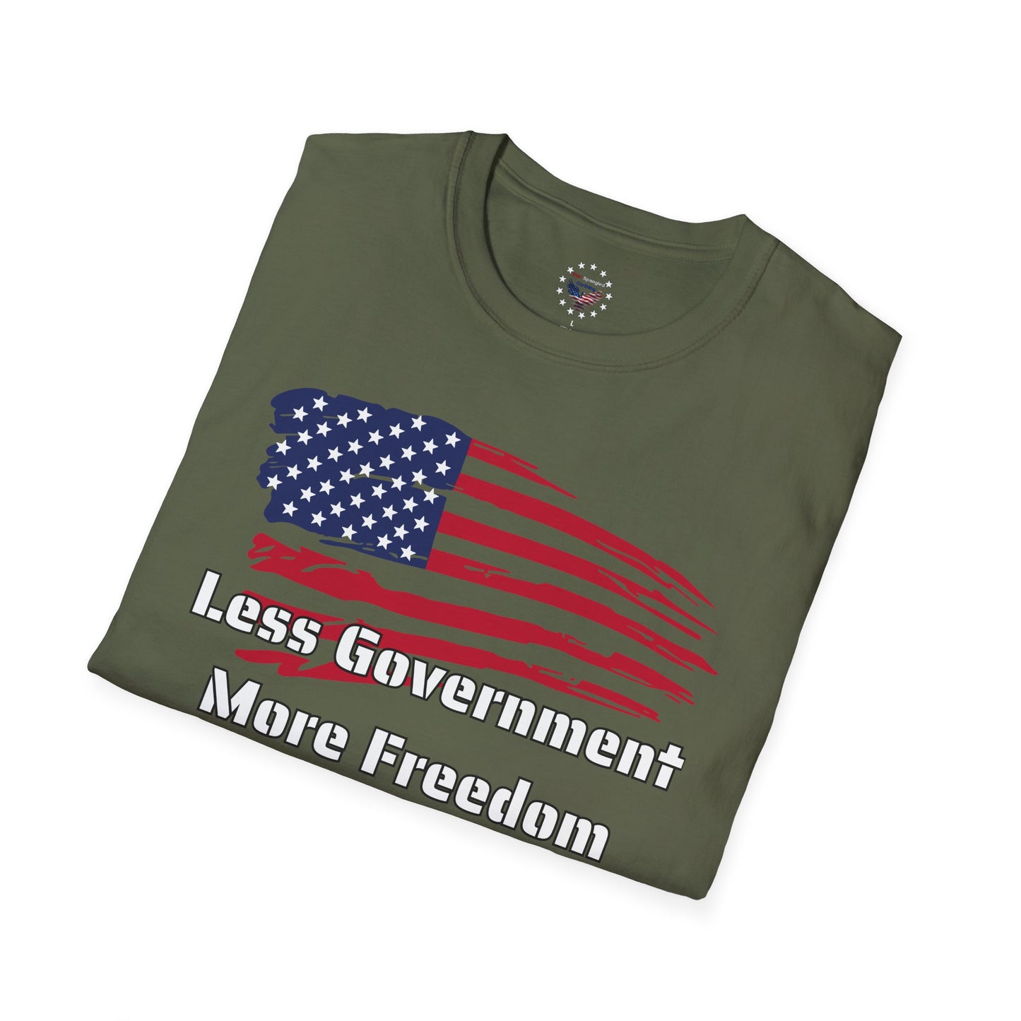 Less Government, More Freedom - Flag and Logo