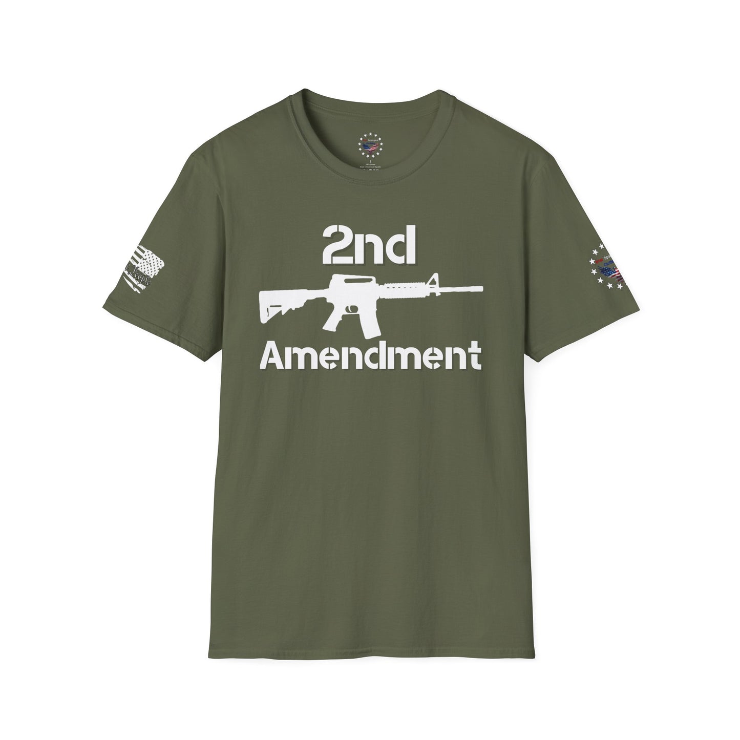 2nd Amendment Support T-Shirt with 2nd Amendment text