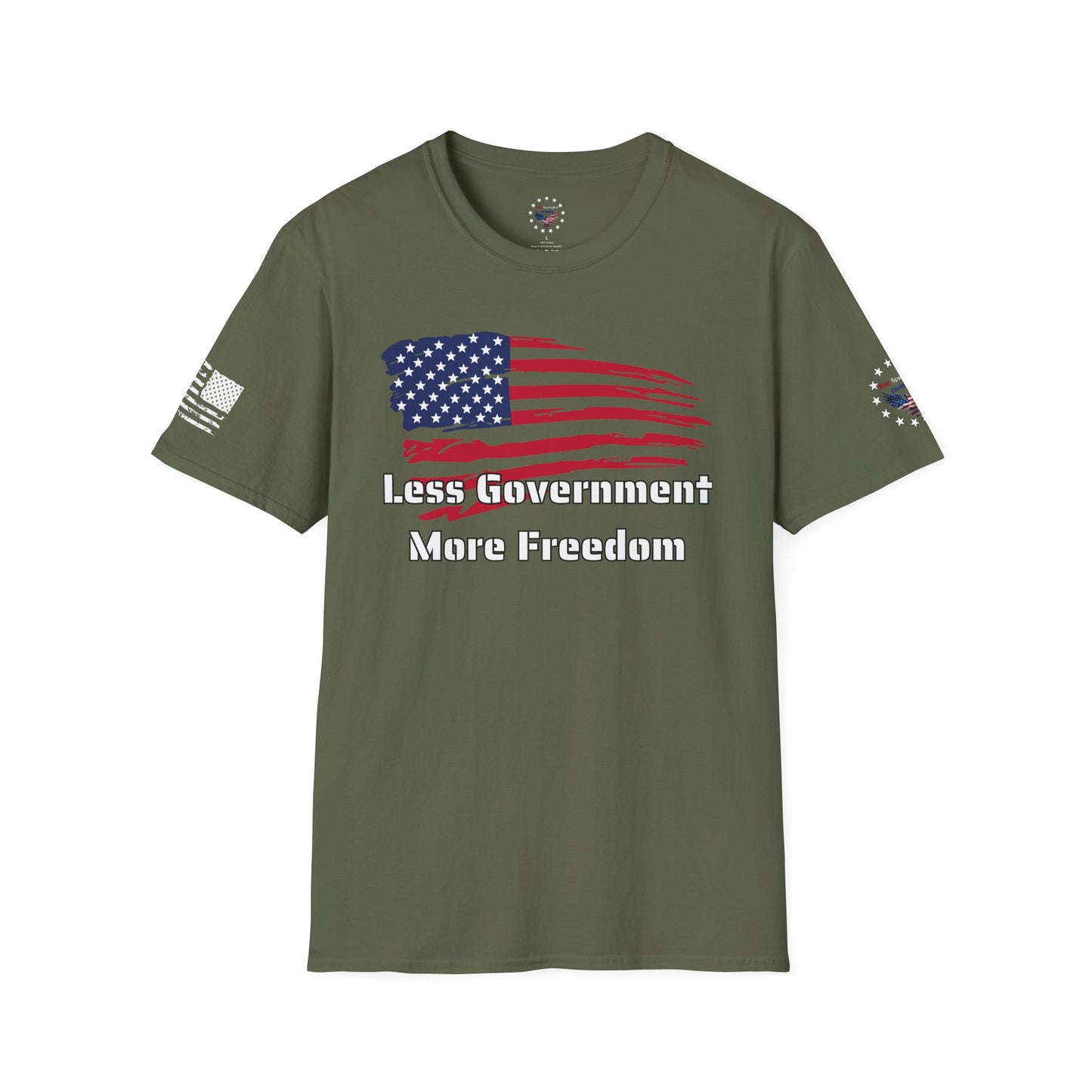 Less Government, More Freedom - Flag and Logo